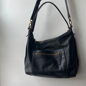 Fossil Black Leather Hobo Bag